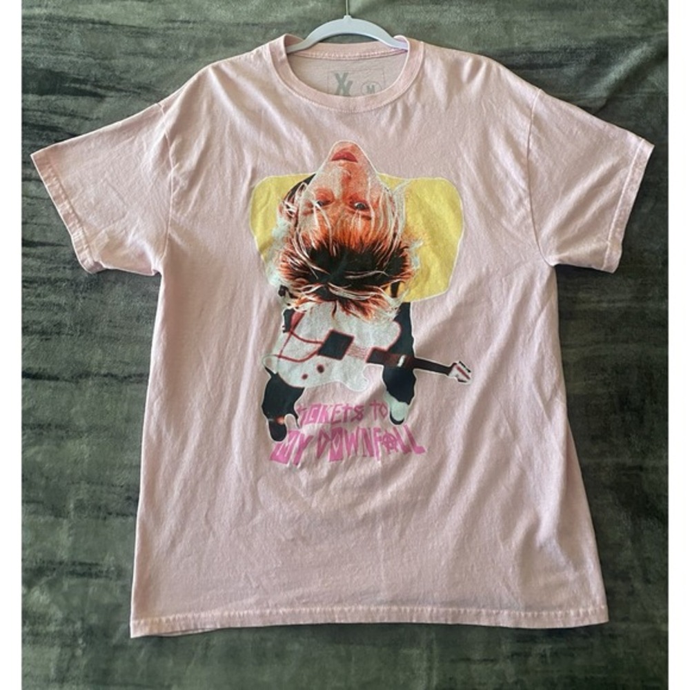 Machine‎ Gun Kelly MGK Tickets to My Downfall 2021 Tour T-Shirt Pink Medium